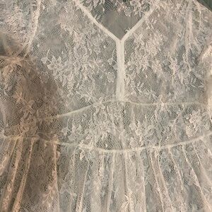 Torrid White Lace Tunic Top